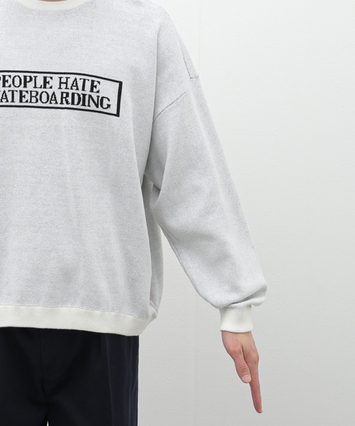 TIGHTBOOTH PRODUCTION（タイトブースプロダクション）の「TBPR / タイトブースプロダクション PEOPLE HATE SKATE SWT（スウェット・メンズ・ホワイト/ブラック・LARGE/MEDIUM）」の9枚目の写真