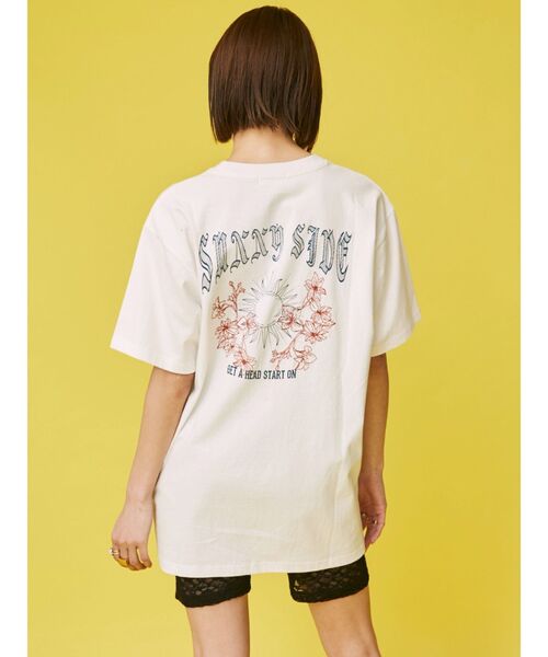 EVRIS（エヴリス）の「SUNNY SIDE BIG Tシャツ（Tシャツ/カットソー・レディース・ブラック/グレー/グリーン/ホワイト・FREE）」の12枚目の写真