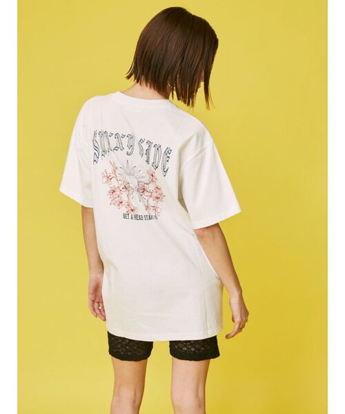 EVRIS（エヴリス）の「SUNNY SIDE BIG Tシャツ（Tシャツ/カットソー・レディース・ブラック/グレー/グリーン/ホワイト・FREE）」の13枚目の写真