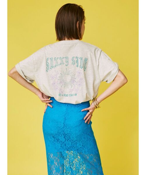 EVRIS（エヴリス）の「SUNNY SIDE BIG Tシャツ（Tシャツ/カットソー・レディース・ブラック/グレー/グリーン/ホワイト・FREE）」の15枚目の写真