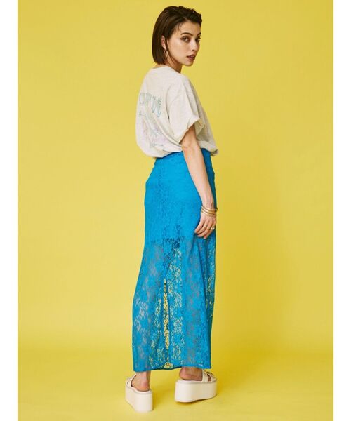 EVRIS（エヴリス）の「SUNNY SIDE BIG Tシャツ（Tシャツ/カットソー・レディース・ブラック/グレー/グリーン/ホワイト・FREE）」の18枚目の写真