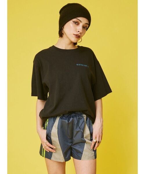 EVRIS（エヴリス）の「SUNNY SIDE BIG Tシャツ（Tシャツ/カットソー・レディース・ブラック/グレー/グリーン/ホワイト・FREE）」の21枚目の写真