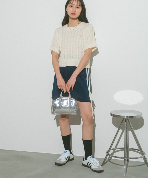 VANNIE U(ヴァニーユー)の「トラックリボンミニスカート(スカート・レディース・アイボリー/ネイビー・FREE)」の16枚目の写真