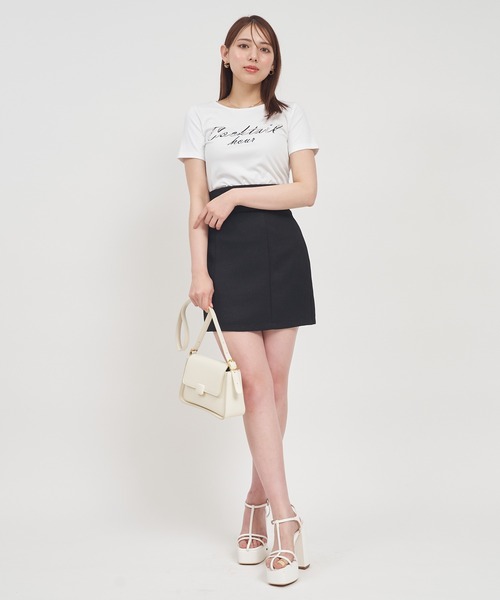 ROYAL PARTY(ロイヤルパーティー)の「Cocktail hour Tシャツ(Tシャツ/カットソー・レディース・ピンク/ブラック/オフホワイト・FREE)」の7枚目の写真