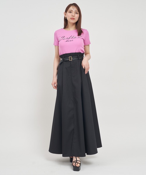 ROYAL PARTY(ロイヤルパーティー)の「Cocktail hour Tシャツ(Tシャツ/カットソー・レディース・ピンク/ブラック/オフホワイト・FREE)」の9枚目の写真