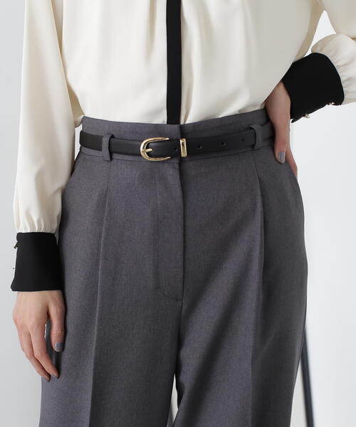 N.（N. Natural Beauty Basic）（エヌエヌナチュラルビューティーベーシック）の「オーバルバックルベルト（ベルト・レディース・ブラウン/ブラック・FREE）」の3枚目の写真