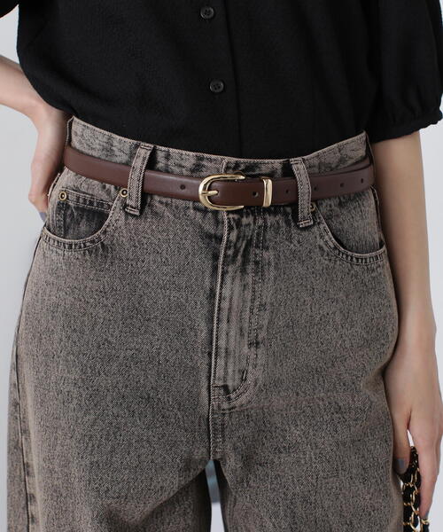 N.（N. Natural Beauty Basic）（エヌエヌナチュラルビューティーベーシック）の「オーバルバックルベルト（ベルト・レディース・ブラウン/ブラック・FREE）」の13枚目の写真