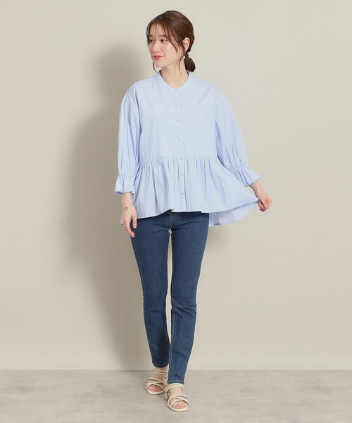 ITS'DEMO（イッツデモ）の「◆ペプラムブラウス（シャツ/ブラウス・レディース・ホワイト系5/ブルー系2/パープル系1/サックスブルー系2・00）」の14枚目の写真