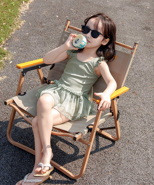 OSYAREVO（オシャレボ）の「キッズ バックリボン フリル ワンピース水着（水着・キッズ・ピンク/グリーン・90/100/110/120/130/140）」の15枚目の写真