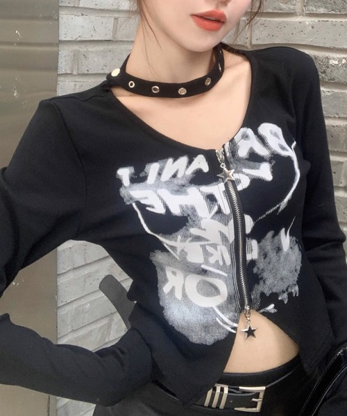 .KOM(ドットコム)の「A'GEM/9 × .kom 『.KOM/ドットケーオーエム』 /ジップアップトップス(その他トップス・レディース・ホワイト/ブラック・FREE)」の17枚目の写真