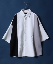 ANPAS Twill Fabric Oversized Drop Shoulder Color Switching Shirt/ANPAS 別注 ツイル オーバーサイズ ドロップショルダー 配色切替 シャツ