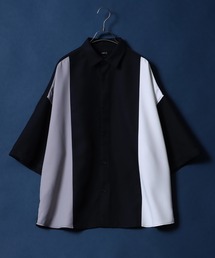 ANPAS Twill Fabric Oversized Drop Shoulder  Color Switching Shirt/ANPAS 別注 ツイル オーバーサイズ ドロップショルダー 配色切替 シャツ