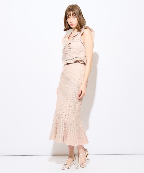 DEICY(デイシー)の「コットンレースフリルブラウス(シャツ/ブラウス・レディース・ブラック/オフホワイト/ピンク・FREE)」の5枚目の写真