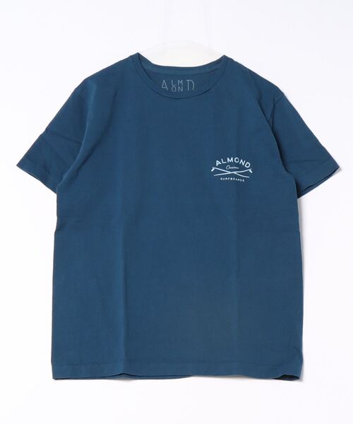ALMOND(アーモンド)の「TWO FEET and FIRING S/S T-SHIRTS/アーモンドユニセックスデザインコットン100%バックテキストプリント半袖Tシャツ(Tシャツ/カットソー・メンズ・ライトイエロー/ネイビー・X-LARGE/LARGE/MEDIUM)」の2枚目の写真