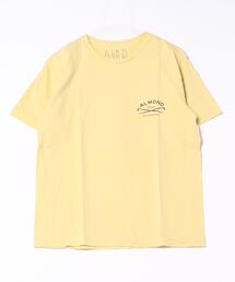 ALMOND（アーモンド）の「TWO FEET and FIRING S/S T-SHIRTS/アーモンドユニセックスデザインコットン100%バックテキストプリント半袖Tシャツ（Tシャツ/カットソー）」