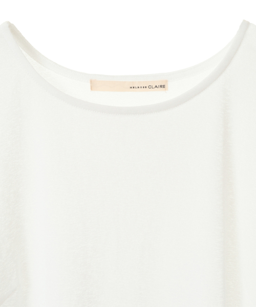 MELROSE claire（メルローズ クレール）の「【華のあるスラブハイゲージフリルスリーブプルオーバー】（Tシャツ/カットソー・レディース・ブラック/ホワイト/ネイビー・FREE）」の17枚目の写真