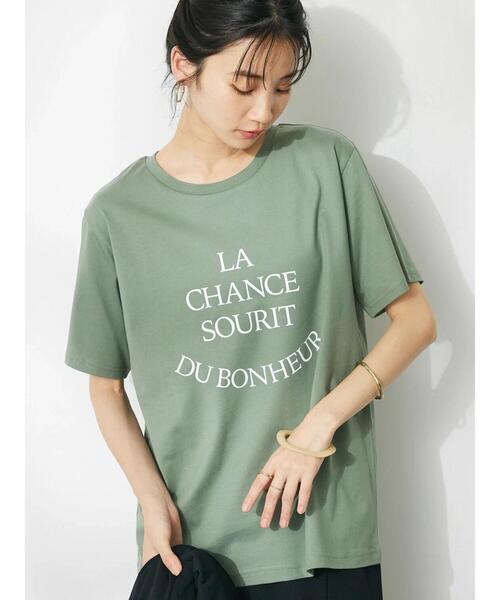 CRAFT STANDARD BOUTIQUE（クラフトスタンダードブティック）の「UVカット　/　LA　CHANCE　TEE（Tシャツ/カットソー・レディース・グリーン/ベージュ/オフホワイト/ブラック・L/M）」の8枚目の写真