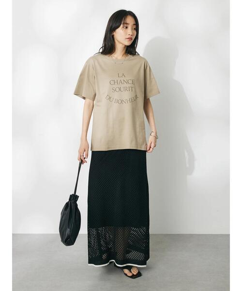 CRAFT STANDARD BOUTIQUE（クラフトスタンダードブティック）の「UVカット　/　LA　CHANCE　TEE（Tシャツ/カットソー・レディース・グリーン/ベージュ/オフホワイト/ブラック・L/M）」の16枚目の写真