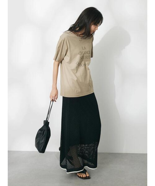 CRAFT STANDARD BOUTIQUE（クラフトスタンダードブティック）の「UVカット　/　LA　CHANCE　TEE（Tシャツ/カットソー・レディース・グリーン/ベージュ/オフホワイト/ブラック・L/M）」の17枚目の写真