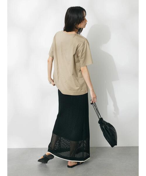 CRAFT STANDARD BOUTIQUE（クラフトスタンダードブティック）の「UVカット　/　LA　CHANCE　TEE（Tシャツ/カットソー・レディース・グリーン/ベージュ/オフホワイト/ブラック・L/M）」の18枚目の写真