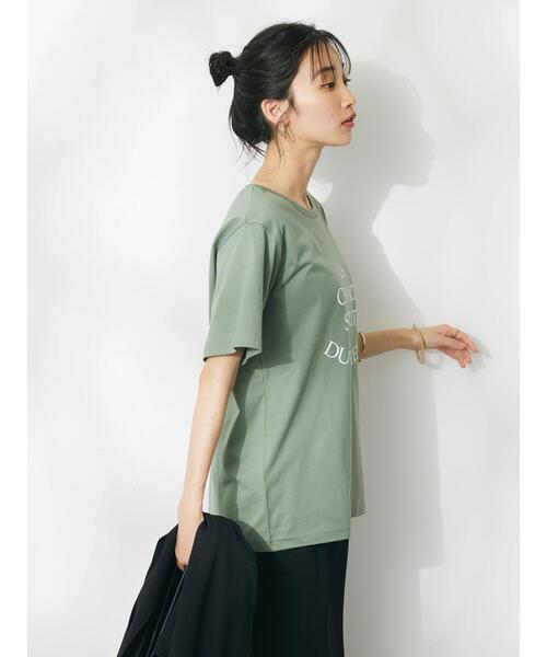 CRAFT STANDARD BOUTIQUE（クラフトスタンダードブティック）の「UVカット　/　LA　CHANCE　TEE（Tシャツ/カットソー・レディース・グリーン/ベージュ/オフホワイト/ブラック・L/M）」の20枚目の写真