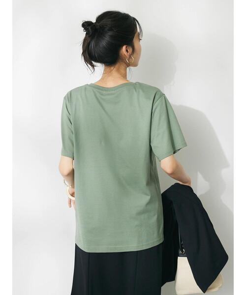 CRAFT STANDARD BOUTIQUE（クラフトスタンダードブティック）の「UVカット　/　LA　CHANCE　TEE（Tシャツ/カットソー・レディース・グリーン/ベージュ/オフホワイト/ブラック・L/M）」の21枚目の写真