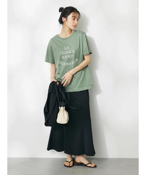 CRAFT STANDARD BOUTIQUE（クラフトスタンダードブティック）の「UVカット　/　LA　CHANCE　TEE（Tシャツ/カットソー・レディース・グリーン/ベージュ/オフホワイト/ブラック・L/M）」の22枚目の写真