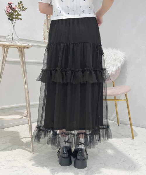 セール】French girly collection チュールティアードスカート