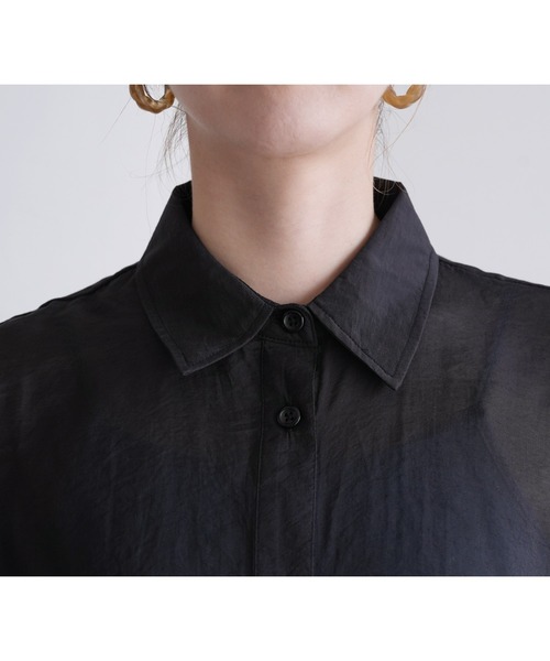 reca(レカ)の「ドルマンシアーシャツ(シャツ/ブラウス・レディース・ブラック/ライトグレー/ブルー/グレイッシュベージュ/ネイビー/ピンク/ベージュ系その他/グレー・M)」の21枚目の写真