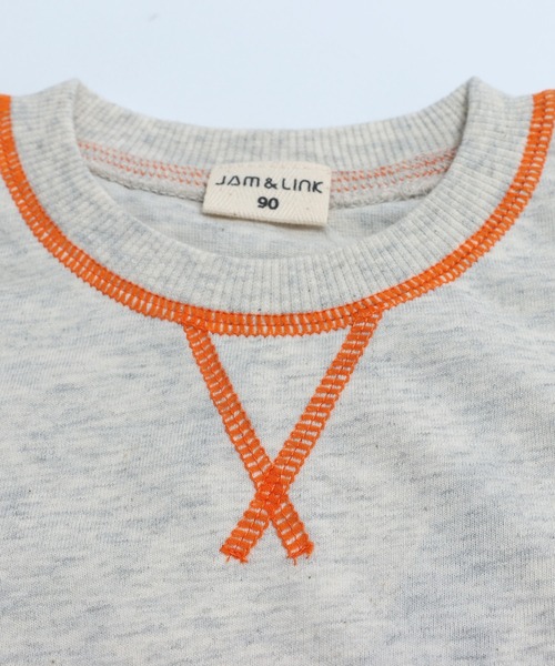 JAM & LINK（ジャムアンドリンク）の「配色ステッチ ビッグシルエット半袖Tシャツ（Tシャツ/カットソー・キッズ・グリーン/マスタード/ホワイト/ターコイズブルー/ピンク/レッド/ネイビー/パープル/ブラック/オートミール・160cm/150cm/140cm/120cm/110cm/100cm/90cm/130cm）」の20枚目の写真