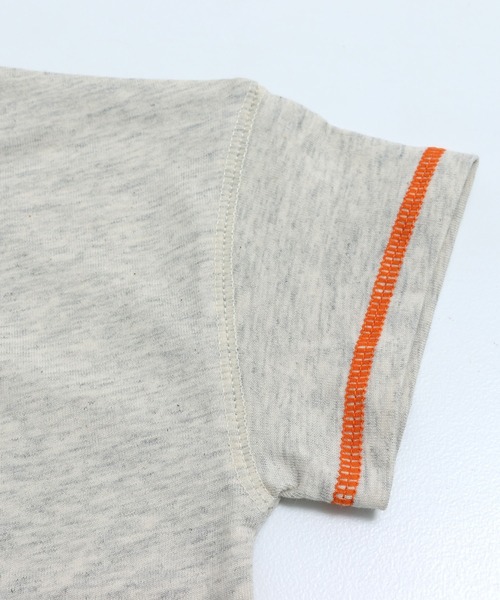 JAM & LINK（ジャムアンドリンク）の「配色ステッチ ビッグシルエット半袖Tシャツ（Tシャツ/カットソー・キッズ・グリーン/マスタード/ホワイト/ターコイズブルー/ピンク/レッド/ネイビー/パープル/ブラック/オートミール・160cm/150cm/140cm/120cm/110cm/100cm/90cm/130cm）」の21枚目の写真