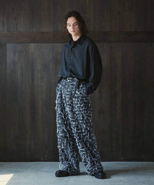 CASPER JOHN（キャスパージョン）の「Collapse denim pants/コラプスデニムパンツ（デニムパンツ・メンズ・ブラック・LARGE/MEDIUM/SMALL/X-SMALL）」の7枚目の写真