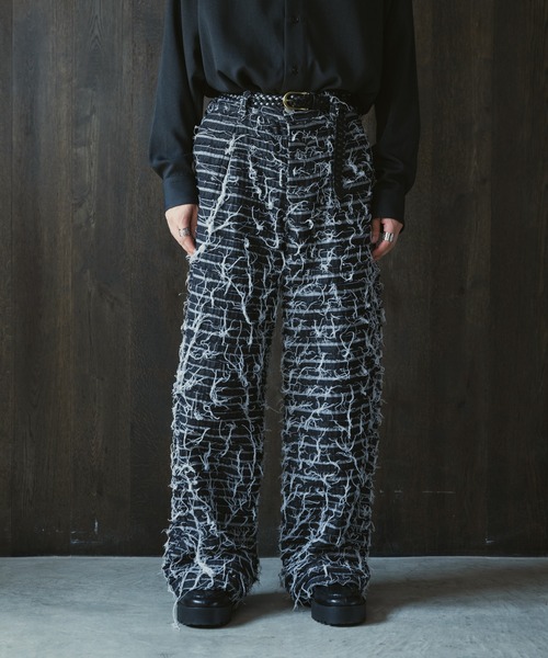 CASPER JOHN（キャスパージョン）の「Collapse denim pants/コラプスデニムパンツ（デニムパンツ・メンズ・ブラック・LARGE/MEDIUM/SMALL/X-SMALL）」の3枚目の写真