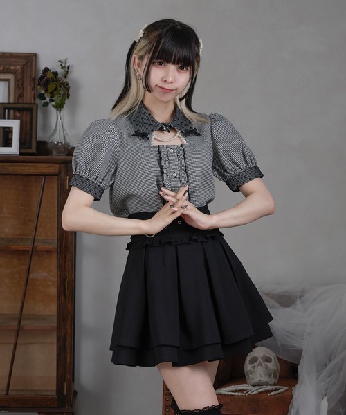 Pal elfy（パルエルフィー）の「千鳥チェックブラウス（シャツ