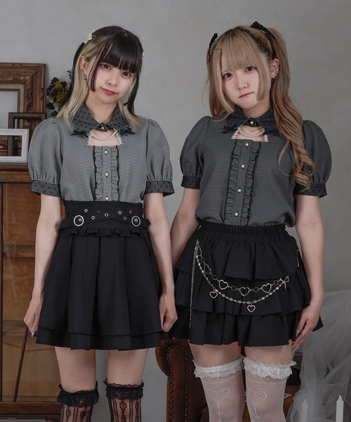 Pal elfy（パルエルフィー）の「千鳥チェックブラウス（シャツ