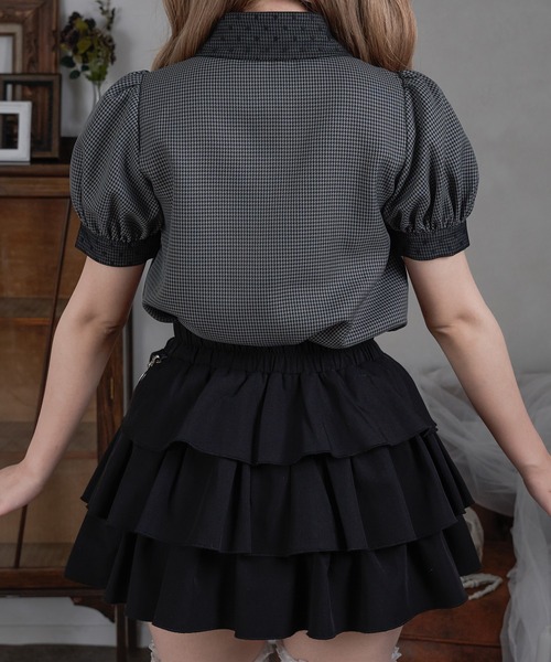 Pal elfy（パルエルフィー）の「千鳥チェックブラウス（シャツ