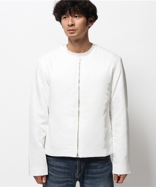 WEGO(ウィゴー)の「WEGO/ライトパテッドノーカラーMA-1(ノーカラージャケット・メンズ・カーキ/ホワイト/ブラック/その他1・LARGE/MEDIUM)」の9枚目の写真