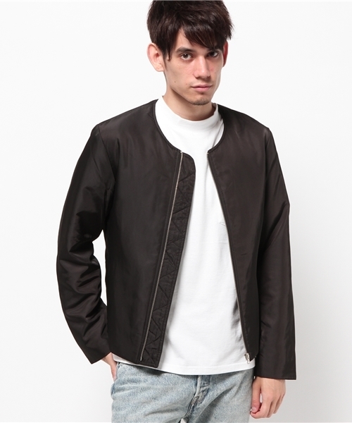 WEGO(ウィゴー)の「WEGO/ライトパテッドノーカラーMA-1(ノーカラージャケット・メンズ・カーキ/ホワイト/ブラック/その他1・LARGE/MEDIUM)」の15枚目の写真