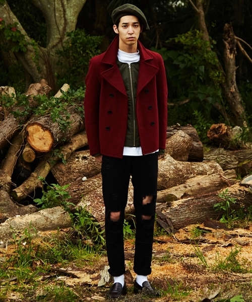 WEGO(ウィゴー)の「WEGO/ライトパテッドノーカラーMA-1(ノーカラージャケット・メンズ・カーキ/ホワイト/ブラック/その他1・LARGE/MEDIUM)」の5枚目の写真