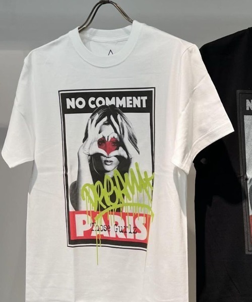 NO COMMENT PARIS（ノーコメントパリ）の「【NO COMMENT PARIS】”Those Gurlz”プリント ショートスリーブTEE（Tシャツ/カットソー・メンズ・ブラック/ホワイト・2/3/4）」の4枚目の写真