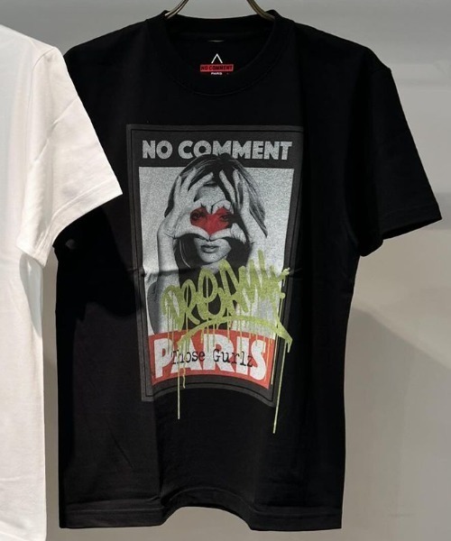 NO COMMENT PARIS（ノーコメントパリ）の「【NO COMMENT PARIS】”Those Gurlz”プリント ショートスリーブTEE（Tシャツ/カットソー・メンズ・ブラック/ホワイト・2/3/4）」の5枚目の写真