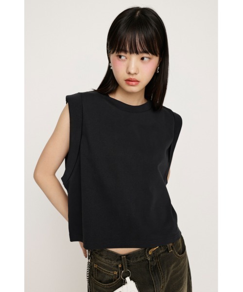 ロールアップスリーブトップス セール】【2サイズ展開】ROLL UP SLEEVE TOPS ロールアップ