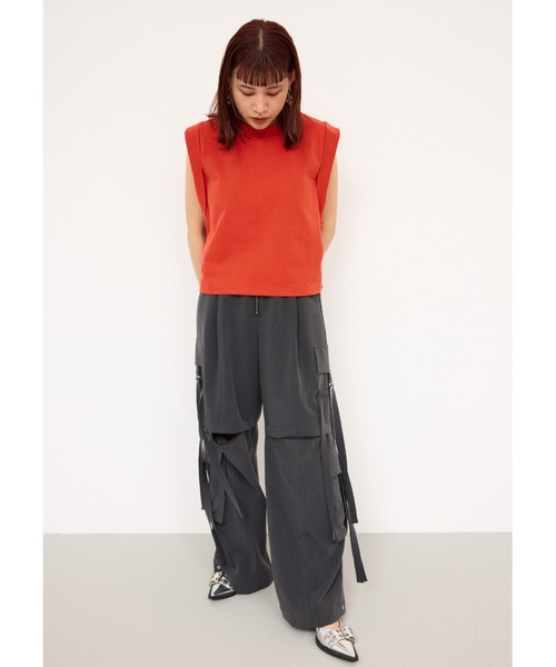 ロールアップスリーブトップス セール】【2サイズ展開】ROLL UP SLEEVE TOPS ロールアップ
