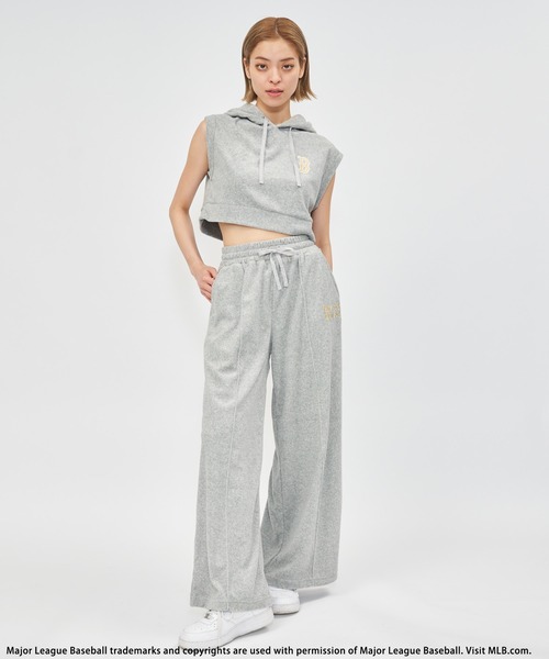 BACK TO THE FIELD（バック トゥー ザ フィールド）の「【MLB】ロゴパイルフーディーセットアップ（ワンピース・レディース・ブラック/グレー/ホワイト・FREE）」の9枚目の写真