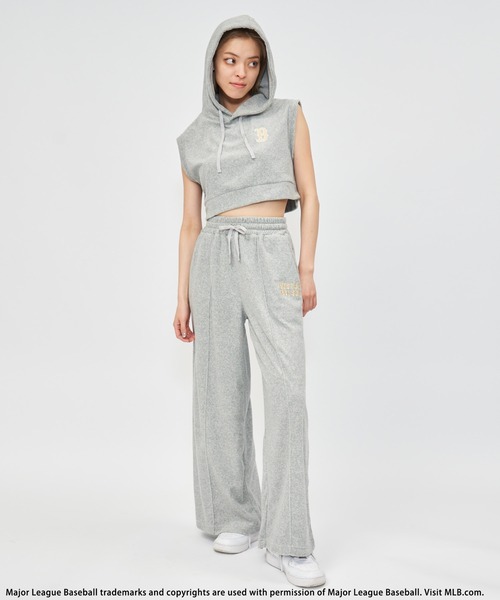 BACK TO THE FIELD（バック トゥー ザ フィールド）の「【MLB】ロゴパイルフーディーセットアップ（ワンピース・レディース・ブラック/グレー/ホワイト・FREE）」の10枚目の写真