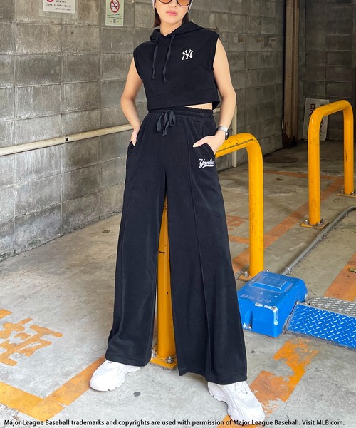 BACK TO THE FIELD（バック トゥー ザ フィールド）の「【MLB】ロゴパイルフーディーセットアップ（ワンピース・レディース・ブラック/グレー/ホワイト・FREE）」の15枚目の写真