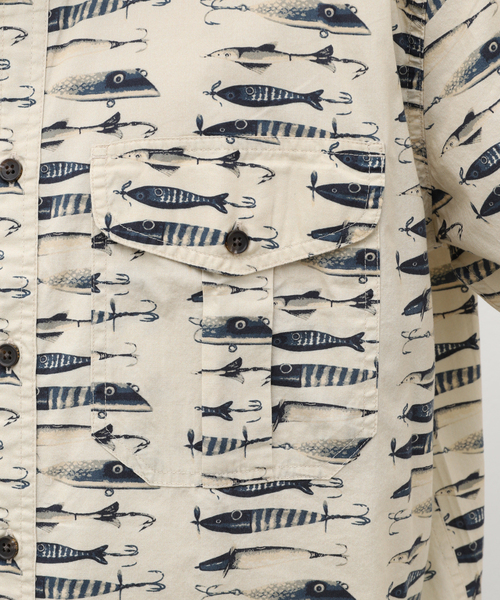 FILSON(フィルソン)の「FILSON / フィルソン Washed S/S Feather Cloth shirt 89134(シャツ/ブラウス・メンズ・ブラウン系その他/アイボリー・MEDIUM/LARGE)」の4枚目の写真