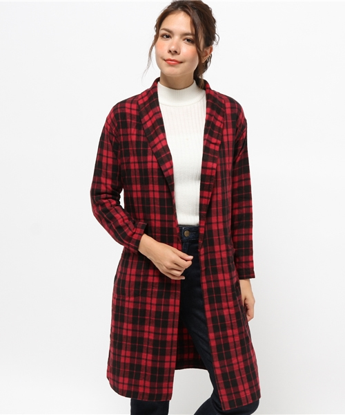 CIAOPANIC（チャオパニック）の「【Ciaopanc】　ソフトビエラチェックガウン（シャツ/ブラウス・レディース・ブラック/ネイビー/レッド・FREE）」の3枚目の写真