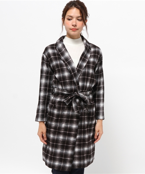 CIAOPANIC（チャオパニック）の「【Ciaopanc】　ソフトビエラチェックガウン（シャツ/ブラウス・レディース・ブラック/ネイビー/レッド・FREE）」の4枚目の写真