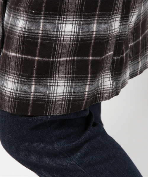 CIAOPANIC（チャオパニック）の「【Ciaopanc】　ソフトビエラチェックガウン（シャツ/ブラウス・レディース・ブラック/ネイビー/レッド・FREE）」の10枚目の写真